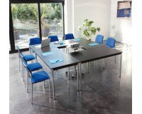 Mesa rectangular Confort patas cromadas