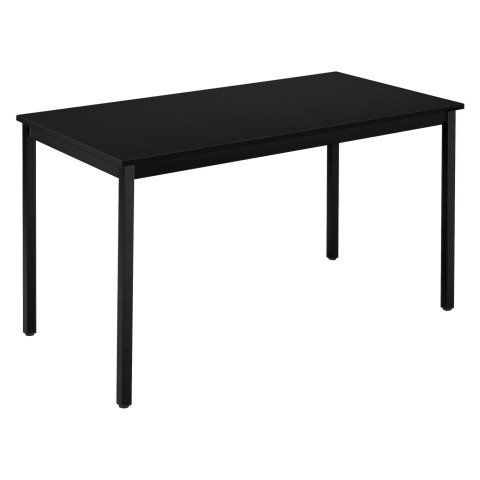 Mesa rectangular antracita 120 x 60 cm multiforma Budget patas negras