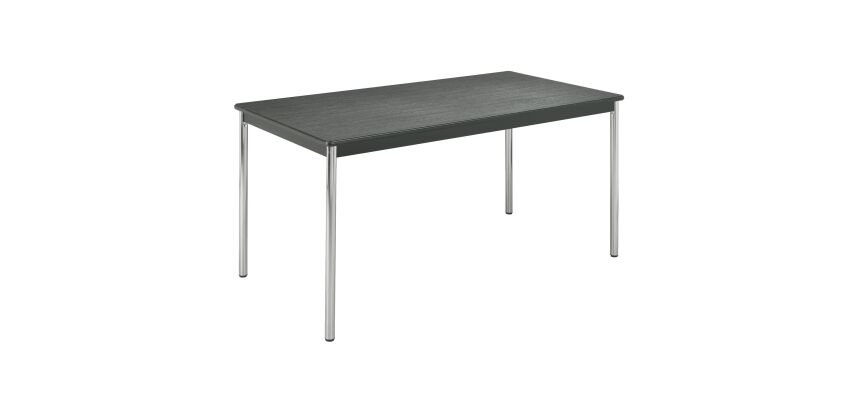 Table rectangulaire L 140 x P 70 cm, piétement chromé - Confort