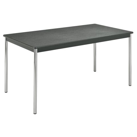 Mesa multiforma Confort. Rectangular 140 x 70 cm. Patas cromadas/Tablero antracita