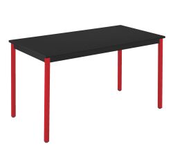 Table de réunion multiforme classique rectangulaire plateau anthracite