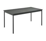 Table rectangulaire L 140 x P 70 cm, piétement anthracite - Confort