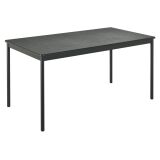 Table rectangulaire L 140 x P 70 cm, piétement anthracite - Confort