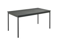 Table rectangulaire L 140 x P 70 cm, piétement anthracite - Confort