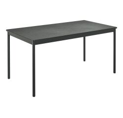 Table rectangulaire L 140 x P 70 cm, piétement anthracite - Confort
