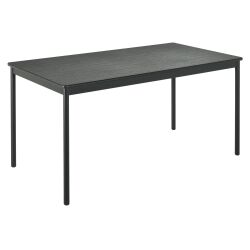 Table rectangulaire L 140 x P 70 cm, piétement anthracite - Confort