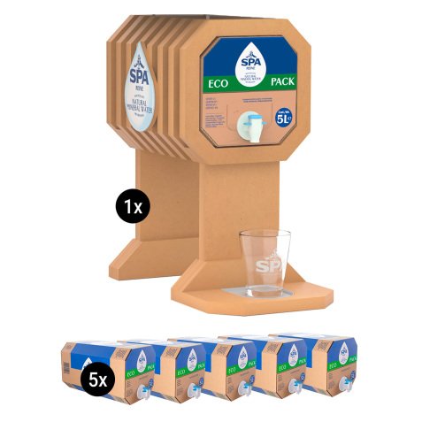 Set van 5 Ecopack Spa Reine 5 L + 1 GRATIS verdeler