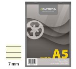 Bloc-notes Aurora A5 ligné 80 feuilles 80g JAUNE