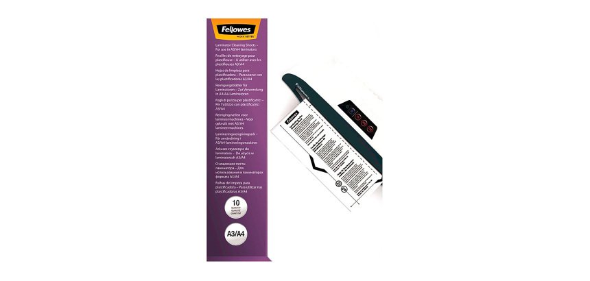 Sachet de 10 feuilles de nettoyage pour plastifieuse