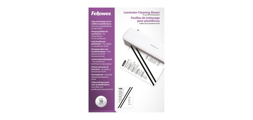 Sachet de 10 feuilles de nettoyage pour plastifieuse
