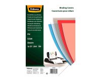 Bindemappe A4 Fellowes PVC 18/100 transparent farblos - Box mit 25 Stück