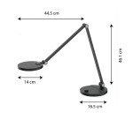 Lampe de bureau Led intégrée Wylie - Unilux - 13 W - Articulée