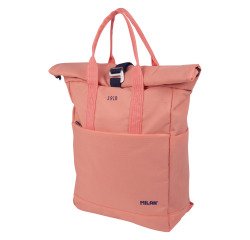 Mochila con cierre superior enrollable serie 1918 rosa