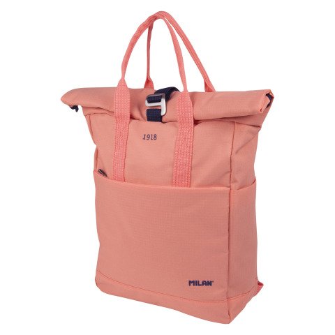 Mochila con cierre superior enrollable serie 1918 rosa