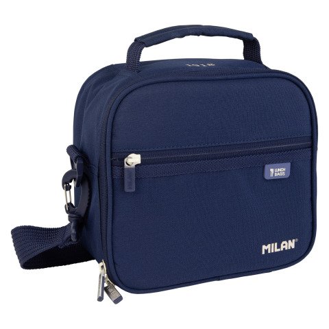 Bolsa isotérmica porta alimentos con 3 recipientes serie 1918 MILAN Azul