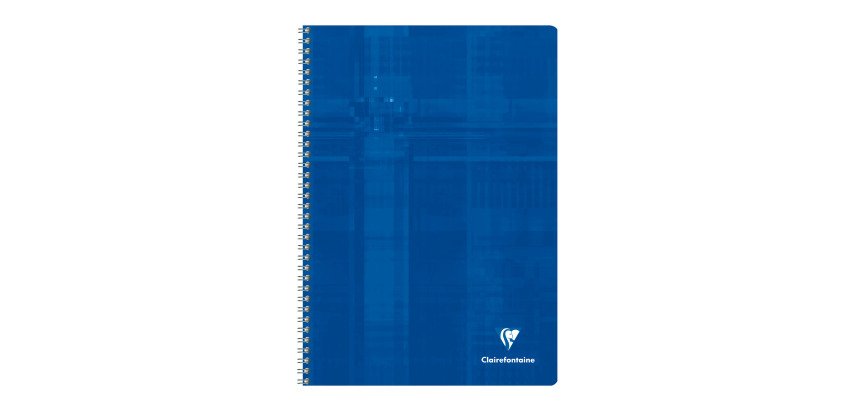 Cahier spirale 21 x 29,7 cm quadrillé 4 x 8 mm 100 pages Clairefontaine