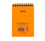 Bloc de bureau Rhodia 10,5 x 14,8 cm spirale orange n°13 - 5 x 5 mm - 80 feuilles