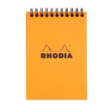 Bloc de bureau Rhodia 10,5 x 14,8 cm spirale orange n°13 - 5 x 5 mm - 80 feuilles