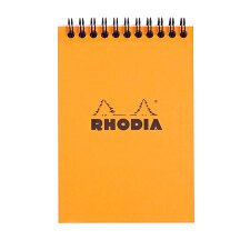 Bloc de bureau Rhodia 10,5 x 14,8 cm spirale orange n°13 - 5 x 5 mm - 80 feuilles