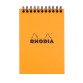 Bloc de bureau Rhodia 10,5 x 14,8 cm spirale orange n°13 - 5 x 5 mm - 80 feuilles