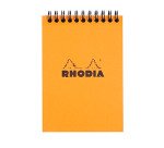 Bloc de bureau Rhodia 10,5 x 14,8 cm spirale orange n°13 - 5 x 5 mm - 80 feuilles