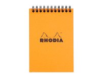 Notepad Rhodia 10,5 x 14,8 cm spiral orange n°13 - 5 x 5 mm - 80 sheets