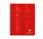 Cahier spirale 16,5 x 21 cm petits carreaux 120 pages + marge Clairefontaine