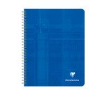 Cahier spirale 16,5 x 21 cm petits carreaux 120 pages + marge Clairefontaine