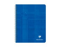 Cahier spirale 16,5 x 21 cm petits carreaux 120 pages + marge Clairefontaine