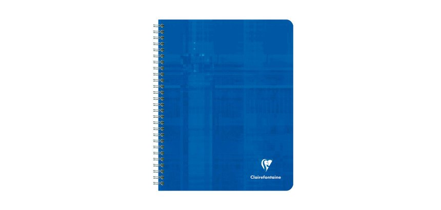 Cahier spirale 16,5 x 21 cm petits carreaux 120 pages + marge Clairefontaine