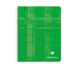 Cahier spirale 16,5 x 21 cm petits carreaux 120 pages + marge Clairefontaine