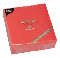 Serviette de table en ouate Royal Collection non tissé 40 x 40 cm - Paquet de 50