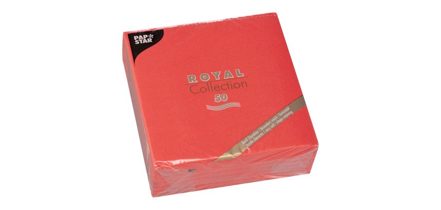 Serviette de table en ouate Royal Collection non tissé 40 x 40 cm - Paquet de 50