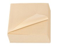 Serviette de table sable en ouate Royal Collection non tissé 40 x 40 cm - Paquet de 50