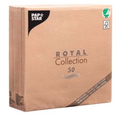 Serviette de table en ouate Royal Collection non tissé 40 x 40 cm - Paquet de 50