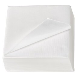 Serviette de table en ouate Royal Collection non tissé 40 x 40 cm blanc - Paquet de 50