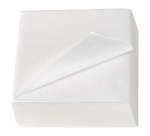 Serviette de table en ouate Royal Collection non tissé 40 x 40 cm blanc - Paquet de 50