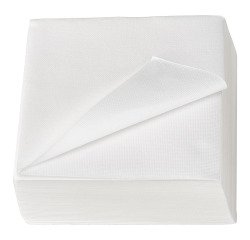 Serviette de table en ouate Royal Collection non tissé 40 x 40 cm blanc - Paquet de 50