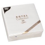 Servetten in watten Royal Collection niet-geweven 40 x 40 cm wit - pak van 50 stuks