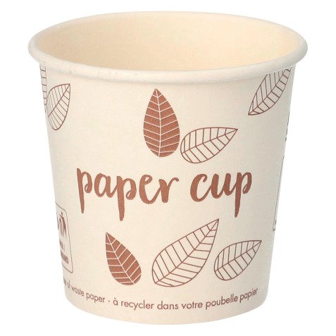Pappbecher Pure - Kein Plastik - 10 cl - Packung mit 80