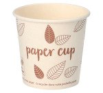 Gobelet en carton Pure - Zéro plastique - 10 cl - Lot de 80