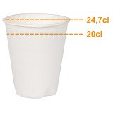 Gobelets en sucre de canne - 20 cl - Lot de 80