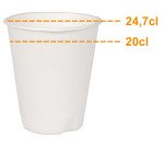 Vaso de bagazo de caña de azúcar - 20 cl - Lote de 80