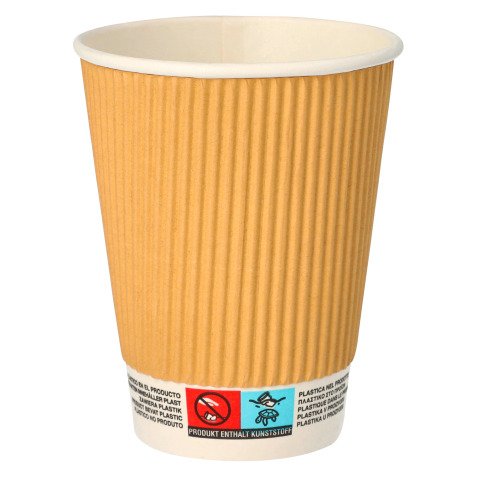 Cup in cardboard Ripple Wall 30 cl - pack of 100 pieces