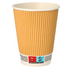 Vaso de cartón Ripple Wall - 30 cl - Lote de 100