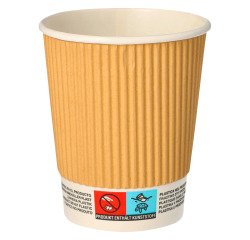 Vaso de cartón Ripple Wall - 20 cl - Lote de 100