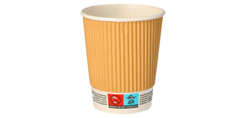 Cup in cardboard Ripple Wall 20 cl - pack of 100 pieces