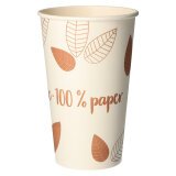 Cup in cardboard Pure Zero 40 cl - pack of 100 pieces