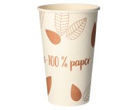 Cup in cardboard Pure Zero 40 cl - pack of 100 pieces