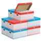 Pack archivage carton Bruneau - Dos 10 cm - Haute résistance - Couleurs assorties - 60 boîtes + 10 caisses